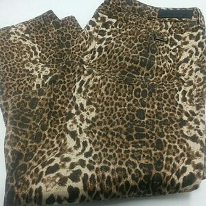 SEVEN l Leopard Print Skinny Stretch Jeans B7